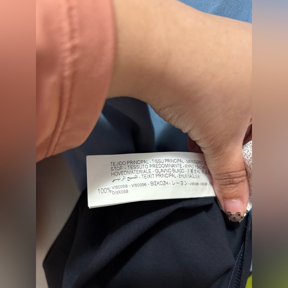 Zara Pleated Patchwork Colorblock Dress, M - Picture 5 of 5